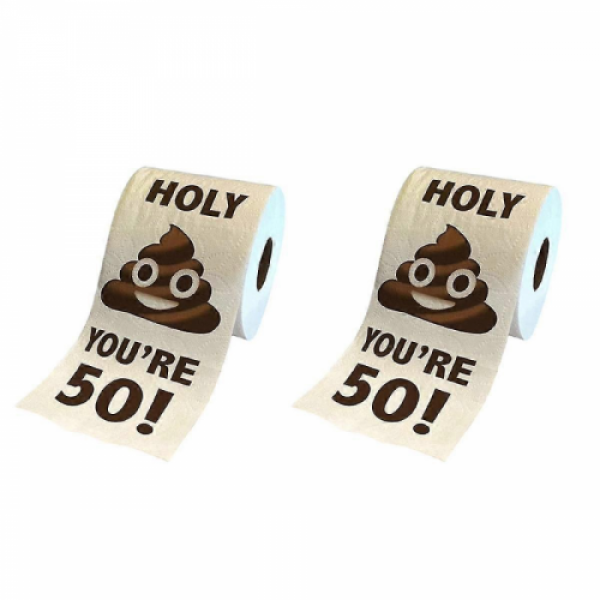 面白いトイレットペーパー 2ロール、男性と女性への誕生日プレゼント、バスルーム用トイレットペーパー